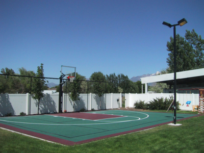30' x 44' backyard basketball court