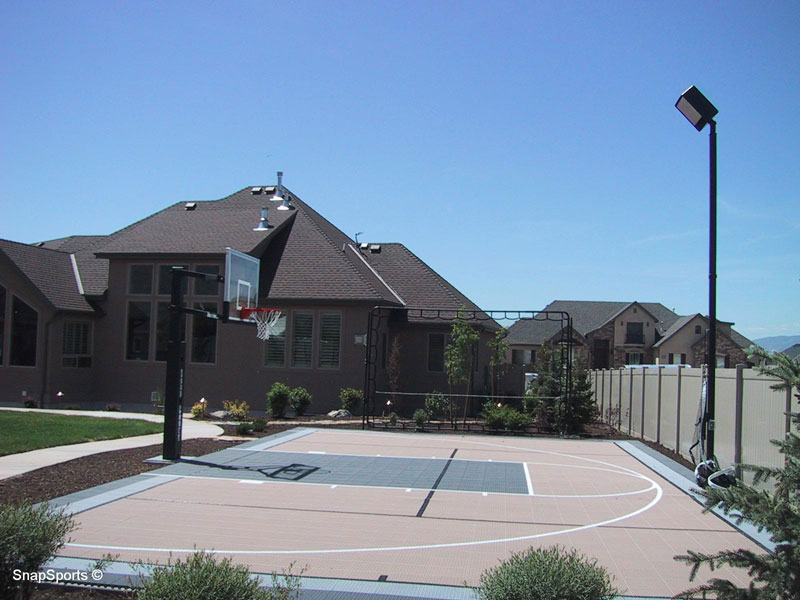 28x48 backyard multi-court with light & rebounder